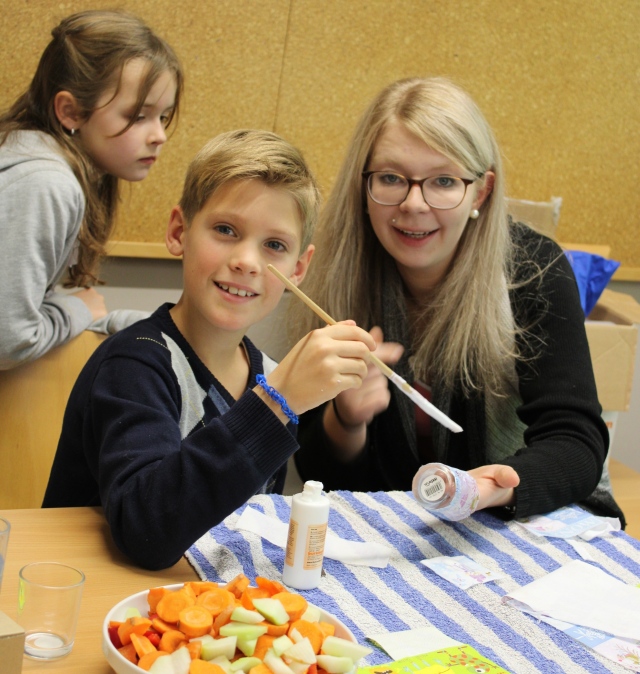 Basteln Mitarbeiterkindertag Krankenhaus Wegscheid